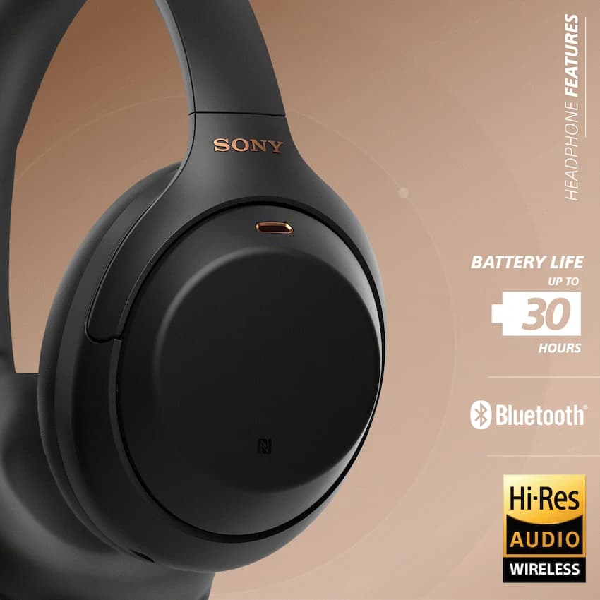 Sony WH-1000XM4 (Black) Noise-Cancelling BT Headphones