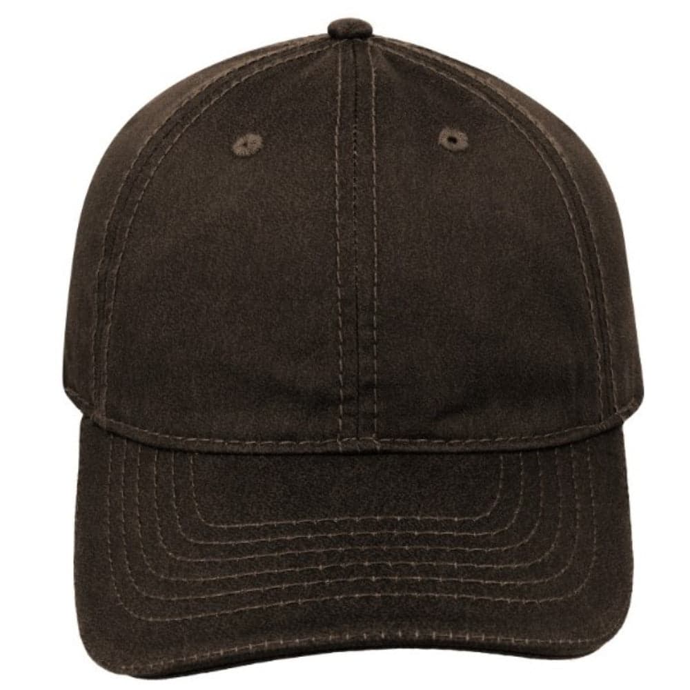Washed Oil Skin 6P Cap