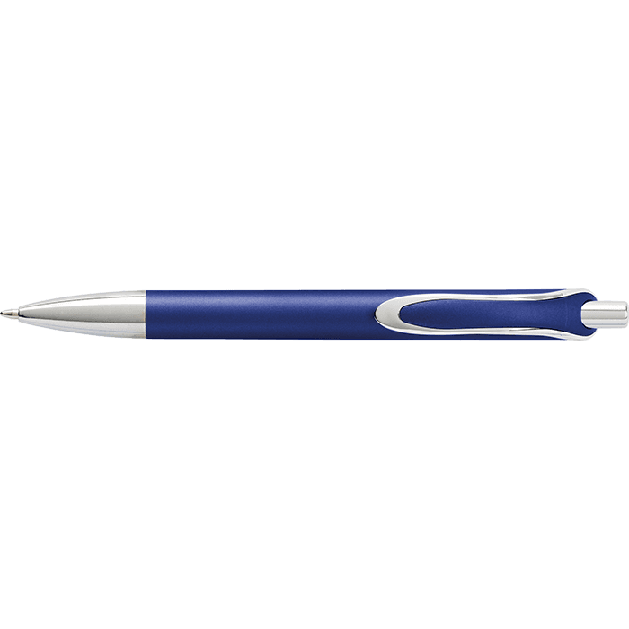 Coloured Barrel Ballpoint Pen with Silver Tip and Clip