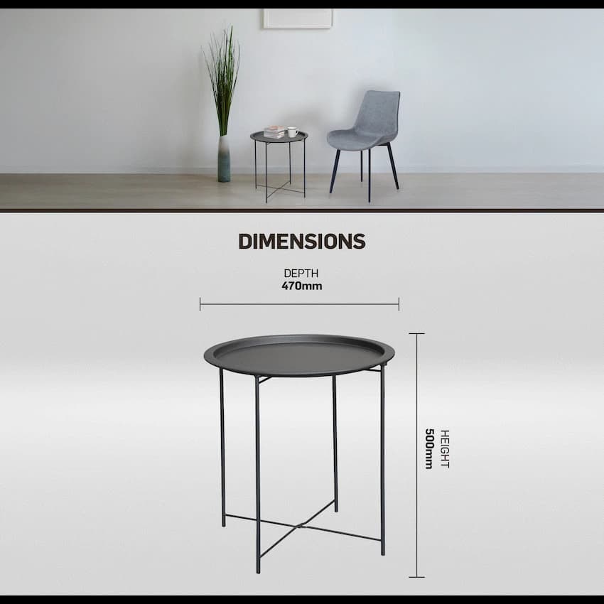 Everfurn Nala Side Table Black