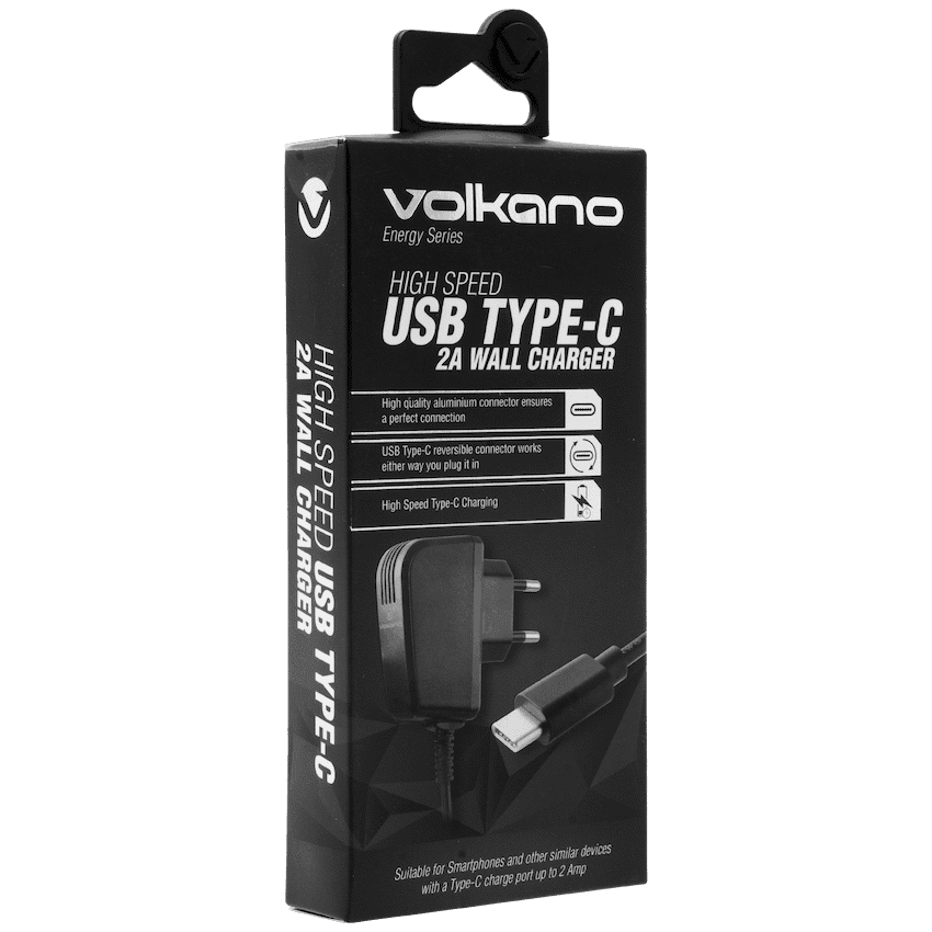 Volkano Energy Series USB Type-C 2a Wall Charger
