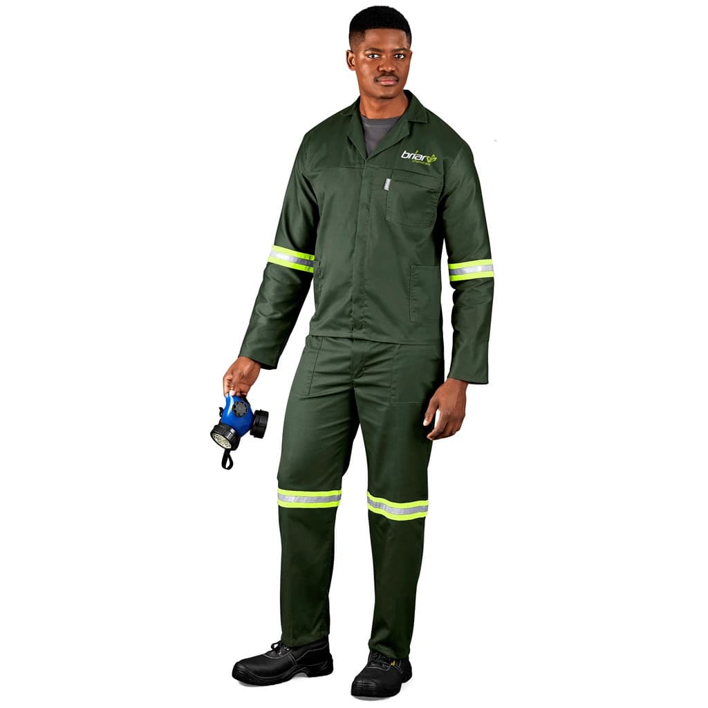 Acid Resistant Polycotton Conti Suit – Reflective Arm, Legs & Back – Yellow Tape