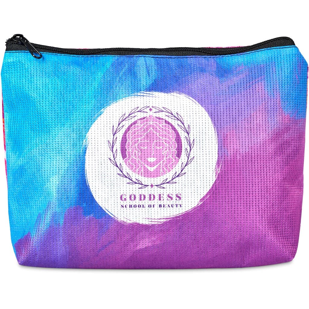 Pre-Printed Sample Hoppla Leanne Recycled PET Stitch-Bond Maxi Toiletry Bag