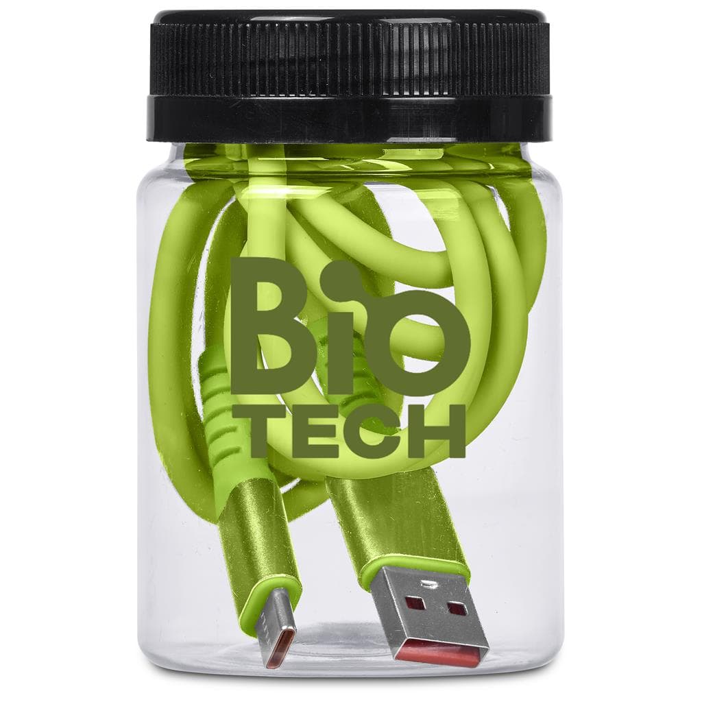 Altitude Capsit Fast Charge USB-A to Type-C Charging Cable in Jar