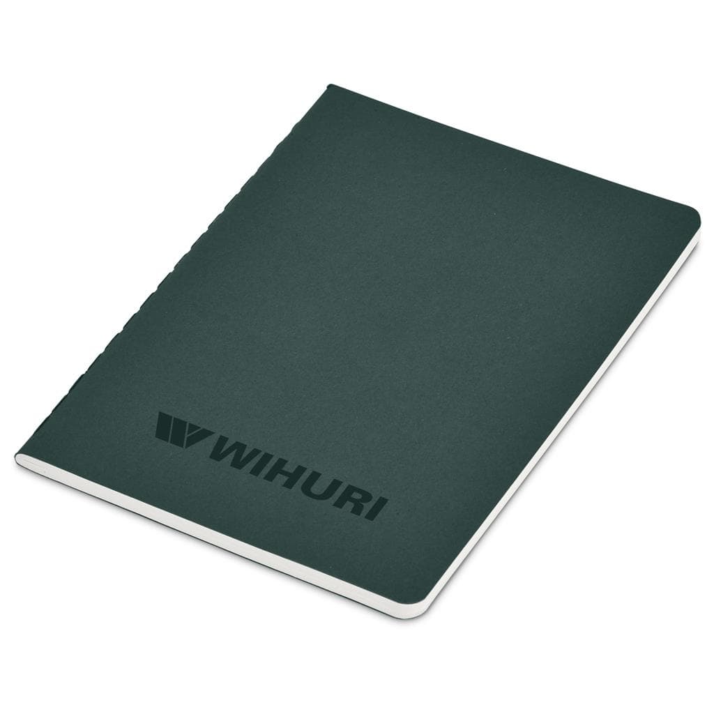 Okiyo Emika FSC Certified Paper A6 Soft Cover Notebook - Dark Green